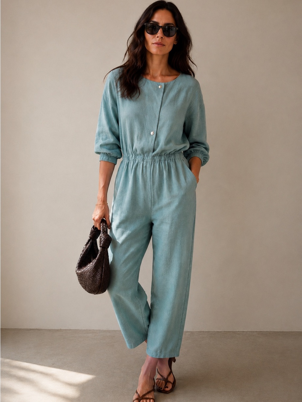 Rachel Comey Holt Button-Front Jumpsuit Sz 8